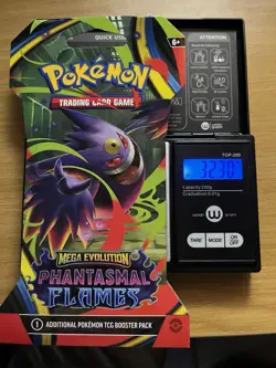 EXTREMELY HEAVY Pokemon Phantasmal Flames - Factory Sealed Booster Pack (32.30g) - Image 1