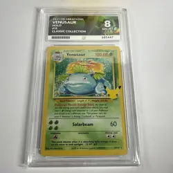 Pokemon Venusaur 15/102 Celebrations 25th Anniversary Ace 8 Graded Holo Mint - Image 2