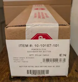 Pokemon Destined Rivals Booster Box Sealed Case (36 pack booster boxes x6) - Image 1