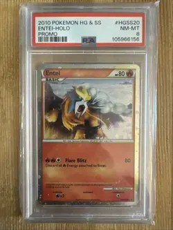 Entei - HGSS20 - Pokemon Heart Gold Soul Silver Promo Holo PSA 8 - Image 1