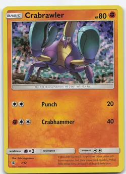 Crabrawler - 7/12 Promo Holo McDonald's Promos 2017 NM Pokemon - Image 1