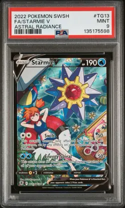2022 Pokemon SWSH Astral Radiance Starmie V Trainer Gallery #TG13/TG30 PSA 9 🔥 - Image 1