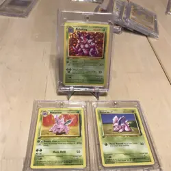 Pokemon Custom 1st Edition FANART 1999 nidoking nidoran nidorino Base x3 - Image 1