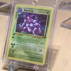 Pokemon Custom 1st Edition FANART 1999 nidoking nidoran nidorino Base x3 - Image 2