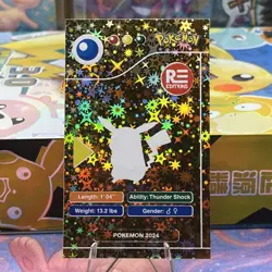 Pokemon Pikachu #025 Gold Foil Pokedex Black Edition 2024 Peru Us Seller - Image 2