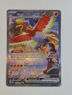 Ethan's Ho-Oh ex 230/182 Destined Rivals SIR Special Illustration Rare Pokemon - Image 1