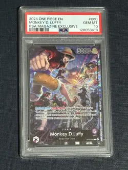 Monkey.D.Luffy (PSA Magazine) OP05-060 One Piece Promotion Cards Foil - Image 1