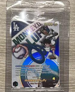 One Piece Los Angeles Dodgers Monkey D. Luffy Promo Card English - Image 1