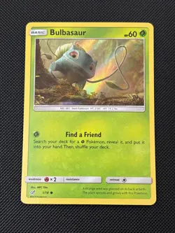 Bulbasaur - 1/18 Detective Pikachu Pokemon Card TCG Holo 2019 - Image 1