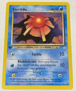 Staryu 56/64 Neo Revelation Near Mint + 1st Edition Wotc Vintage Pokemon Card - Image 1