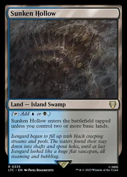 1x Sunken Hollow NM Eng MTG - LOTR Commander - Image 1