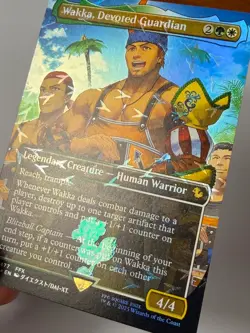 Wakka, Devoted Guardian #477 (R) Borderless Chocobo Track FOIL MTG Final Fantasy - Image 2