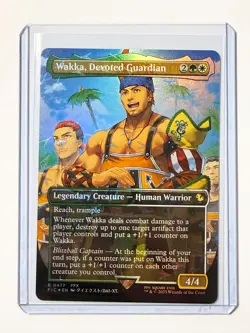 Wakka, Devoted Guardian #477 (R) Borderless Chocobo Track FOIL MTG Final Fantasy - Image 4