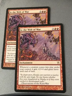 In The Web Of War X2 Betrayers Of Kamigawa LP Condition See Pics Front Back - Image 1