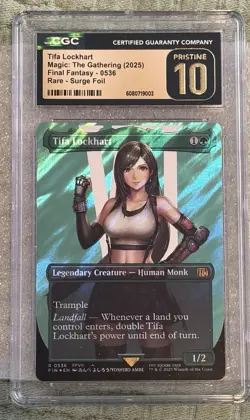 MTG Final Fantasy Borderless Surge Foil #0536 Tifa Lockhart CGC 10 PRISTINE - Image 1