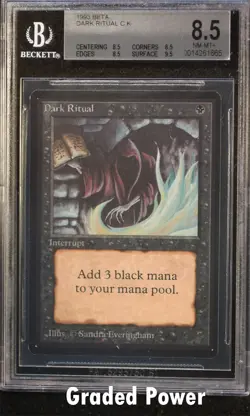Beta Dark Ritual 8.5 (1665) Magic MTG - Image 1