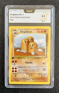 CARTE POKEMON TRIOPIKEUR 19/102 EDITION 1 - SET DE BASE - PCA 9.5 9,5 - WIZARDS - Image 1