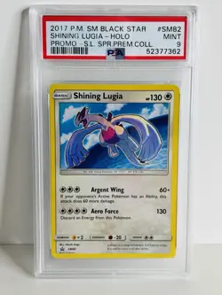 2017 Pokemon SM Black Star Promo #SM82 Shining Lugia Holo Card PSA 9 MINT - Image 2