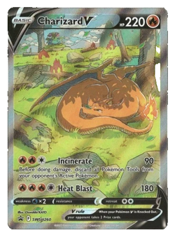 Pokemon TCG Charizard V Sword & Shield Swsh260 Holo Promo - Image 1