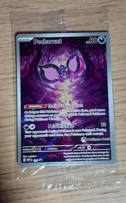 Pecharunt SVP129 Pokemon Center Stamped Black Star Promo Card (Sealed) - Image 1