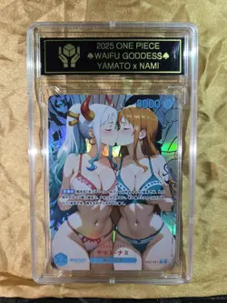 YAMATO x NAMI One Piece Anime Waifu Goddess CUSTOM CARD Gold/Black label - Image 2