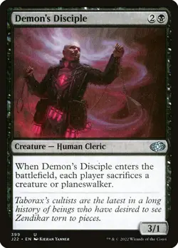 1x Demon's Disciple NM Eng MTG - Jumpstart 2022 - Image 1