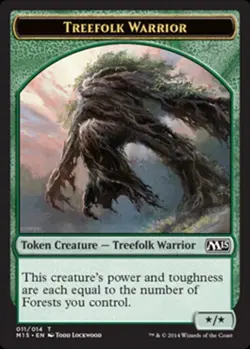 Treefolk Warrior Token - Magic 2015 (M15) #011/014 MTG Magic The Gathering - Image 1