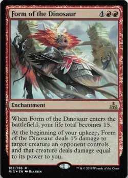 Form of the Dinosaur - FOIL - R Rivals of Ixalan 103 - MTG - Image 1