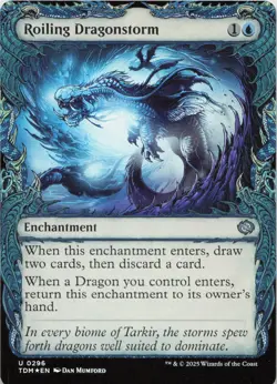 Roiling Dragonstorm (Showcase) - FOIL - U Tarkir: Dragonstorm 296 - MTG - Image 1