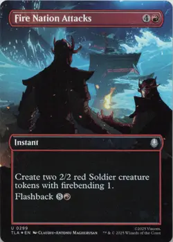 Fire Nation Attacks (Borderless) - FOIL - U Avatar: The Last Airbender 299 - MTG - Image 1