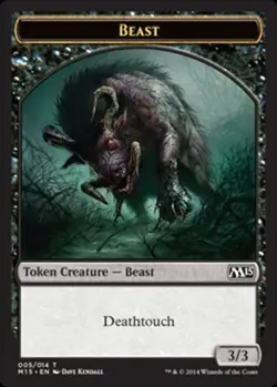 Beast Token (005/014) - Magic 2015 (M15) #005/014 MTG Magic The Gathering - Image 1