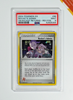 Pokemon PSA 9 Rocket's Admin #86 Rev Foil EX Team Rocket Returns 2004 English - Image 1
