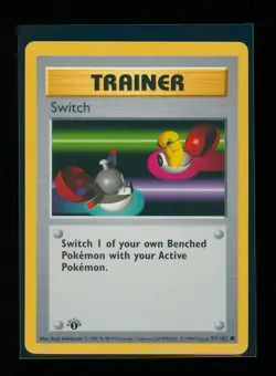 POKEMON 1st Edition Shadowless Base Set SWITCH 95/102 Common Vintage WOTC - Image 1