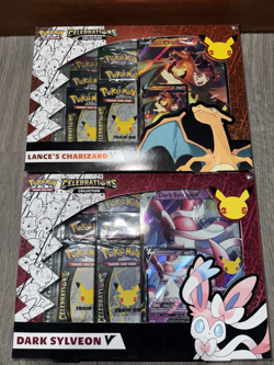 Pokemon Celebrations Lance's Charizard V Dark Sylveon V Sealed Set of 2 Sealed - Image 1
