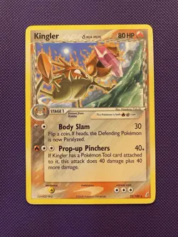 Pokemon TCG Kingler 22/100 EX Crystal Guardians Regular Rare LP - Image 1