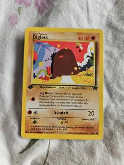 Pokemon Diglett 52/82 1st Edition Team Rocket Common - Image 1