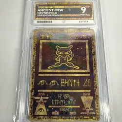 Pokemon TCG Ancient Mew 2000 Movie Cosmos Holo Ace Mint 9 with Swirl - Image 2