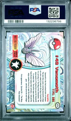 1999 TOPPS POKEMON TV #49 VENOMOTH PSA 9 - Image 2