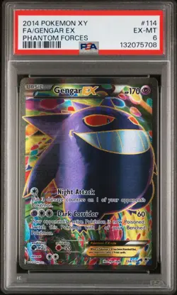 2014 Pokemon XY Phantom Forces Gengar EX 114/119 PSA 6 NM Freshly Graded ???? - Image 1