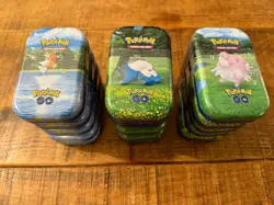 15x Pokemon TCG Pokemon GO Mini Tin 2022 SNORLAX MAGIKARP BLISSEY Sealed - Image 1