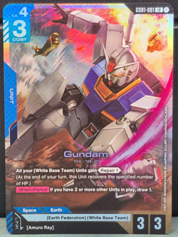 Gundam GD01-001 LR Foil Newtype Rising Card Game RX-78-2 Near Mint TCG NM - Image 1