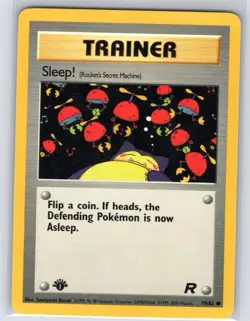 1st Edition Sleep! 79/82 Team Rocket WoTC Pokemon Trading Card Game 2000 - Image 1