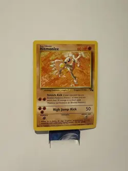 Pokemon TCG Hitmonlee Fossil Card 22/62 Regular Non-Holo Rare LP Condition - Image 1