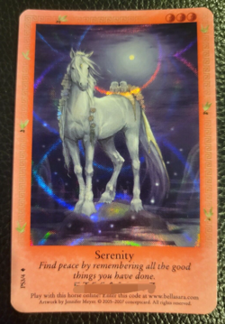 Bella Sara SERENITY Rare Shiny Promo Card PS3/4 Ancient Lights - Image 1