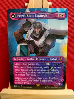 Prowl, Stoic Strategist (Borderless) - Universes Beyond: Transformers - NM - MTG - Image 1
