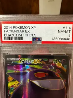Gengar ex 114/119 2014 Pokemon X/Y phantom forces PSA 8 NM-MT - Image 2