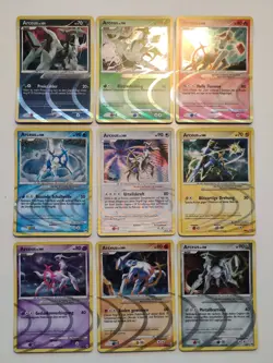 Pokemon Platin Arceus LV100 Komplettset AR1-AR9/DP50 9 Karten Holo Deutsch used - Image 1