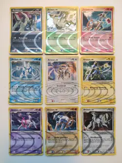 Pokemon Platin Arceus LV100 Komplettset AR1-AR9/DP50 9 Karten Holo Deutsch used - Image 2