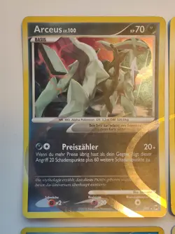 Pokemon Platin Arceus LV100 Komplettset AR1-AR9/DP50 9 Karten Holo Deutsch used - Image 3