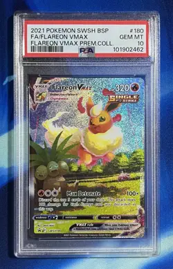 PSA 10 Flareon SWSH180 Pokemon TCG Flareon VMAX Premium Collection Promo Nm Mint - Image 1